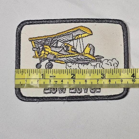 Vintage "Low Level" Aviation Patch With Plane Canvas Patch Flying - Picture 3 of 3